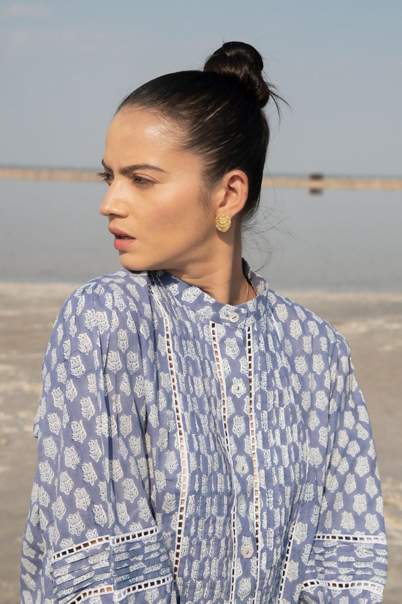 Blue Lotus Blouson Top Top & Tunics by Marche for women Worldwide