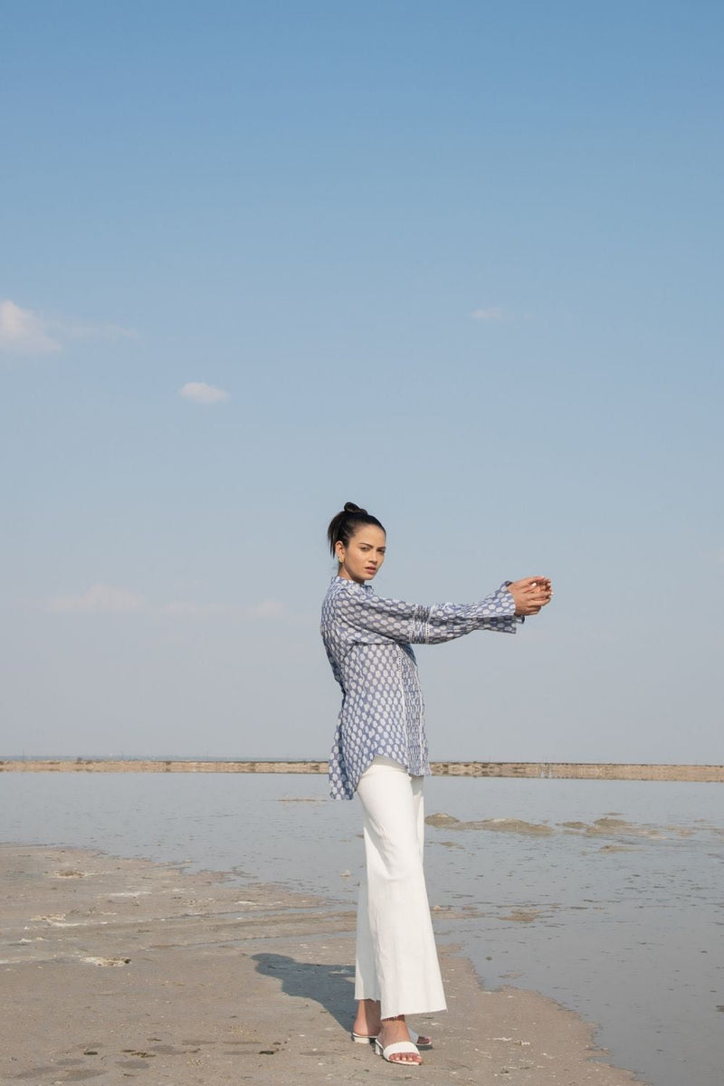 Blue Lotus Blouson Top Top & Tunics by Marche for women Worldwide