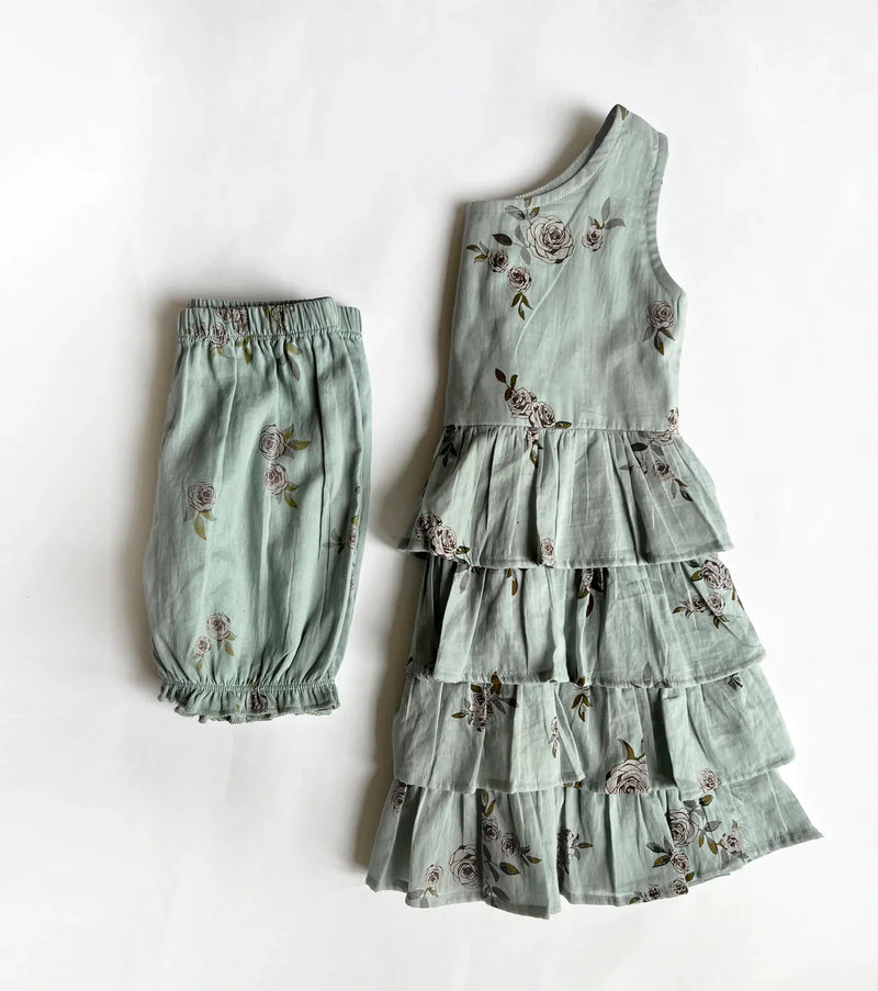 Blue Rose Frock Fashion Khara Kapas Kids