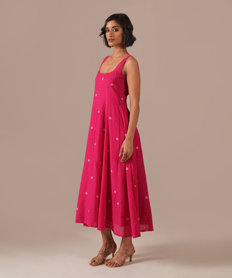 BLUSH MIST DRESS 100% cotton by Indigo Dreams in pink color for women Worldwide