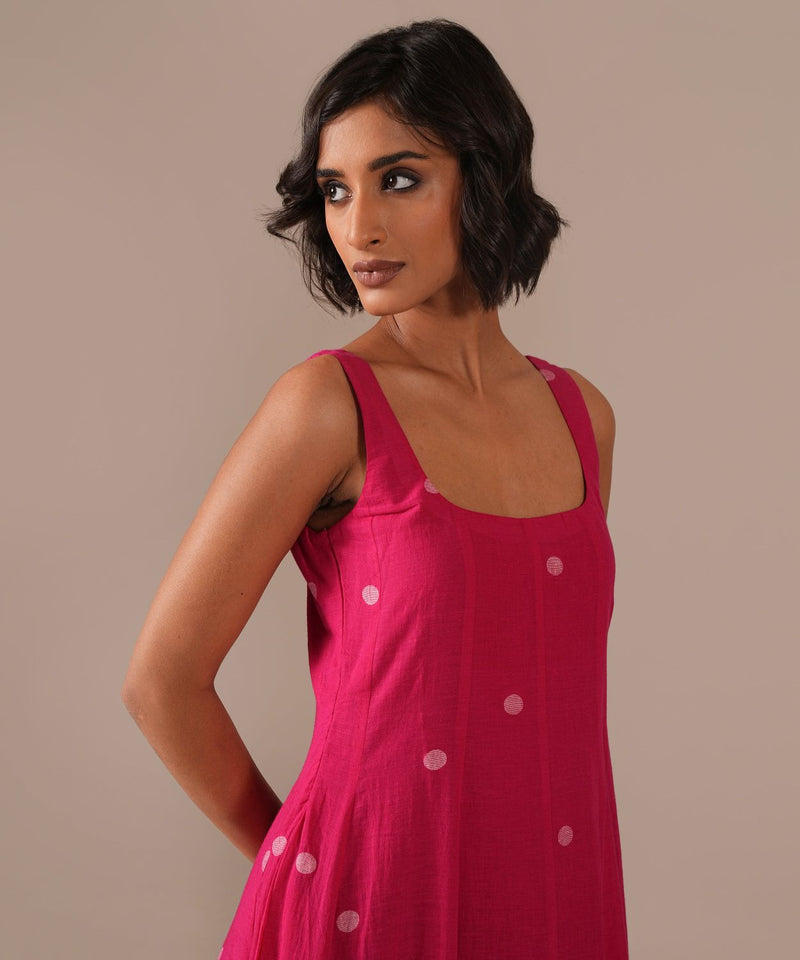 BLUSH MIST DRESS 100% cotton by Indigo Dreams in pink color for women Worldwide