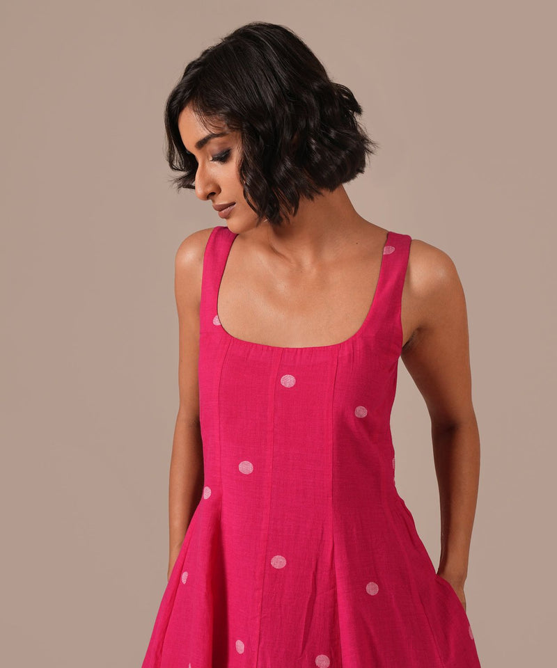 BLUSH MIST DRESS 100% cotton by Indigo Dreams in pink color for women Worldwide