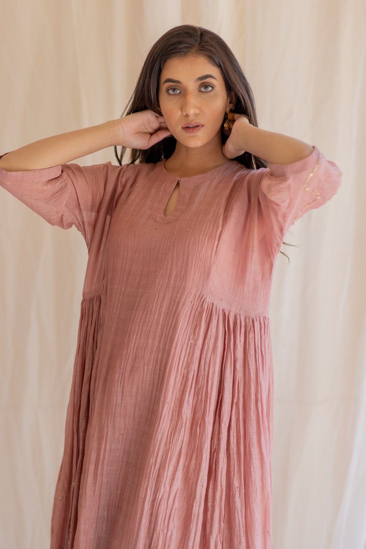 Blush Shabnam Kurta and Izaar Set by Nirjara for women Worldwide