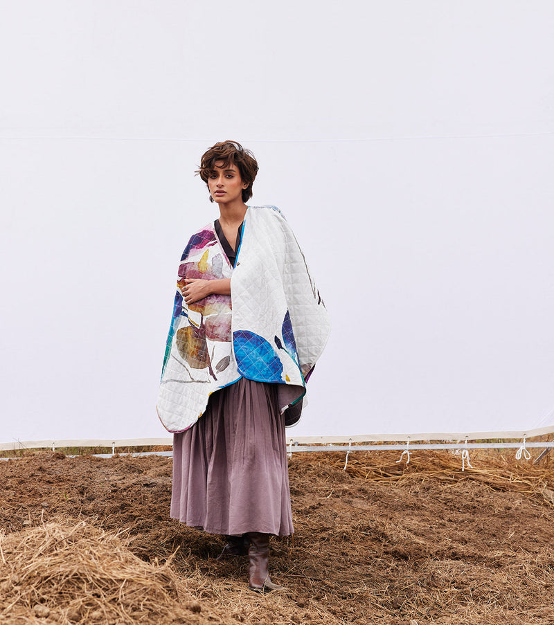 Breeze Cape cotton by Khara Kapas in multi for women Worldwide