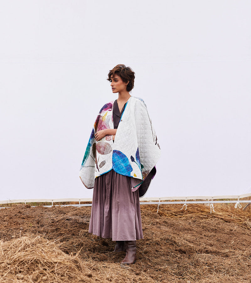 Breeze Cape cotton by Khara Kapas in multi for women Worldwide