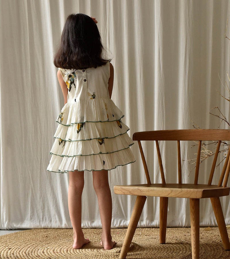 Busy Bee Frock Fashion Khara Kapas Kids