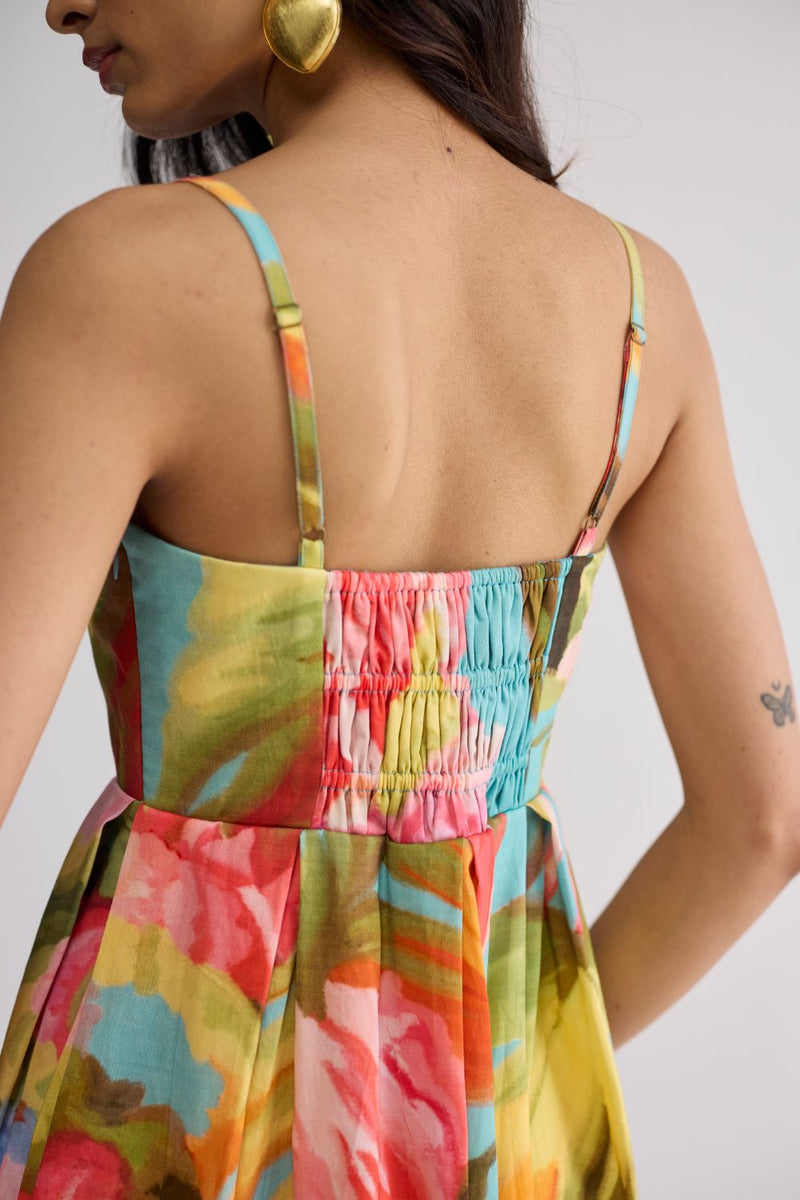 CAMPARI BRALETTE DRESS cotton satin dress by YAM in multicolor for women Worldwide