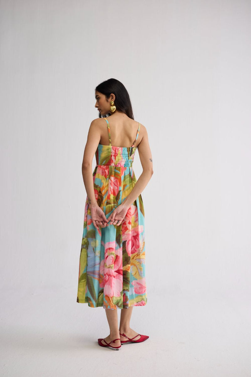 CAMPARI BRALETTE DRESS cotton satin dress by YAM in multicolor for women Worldwide