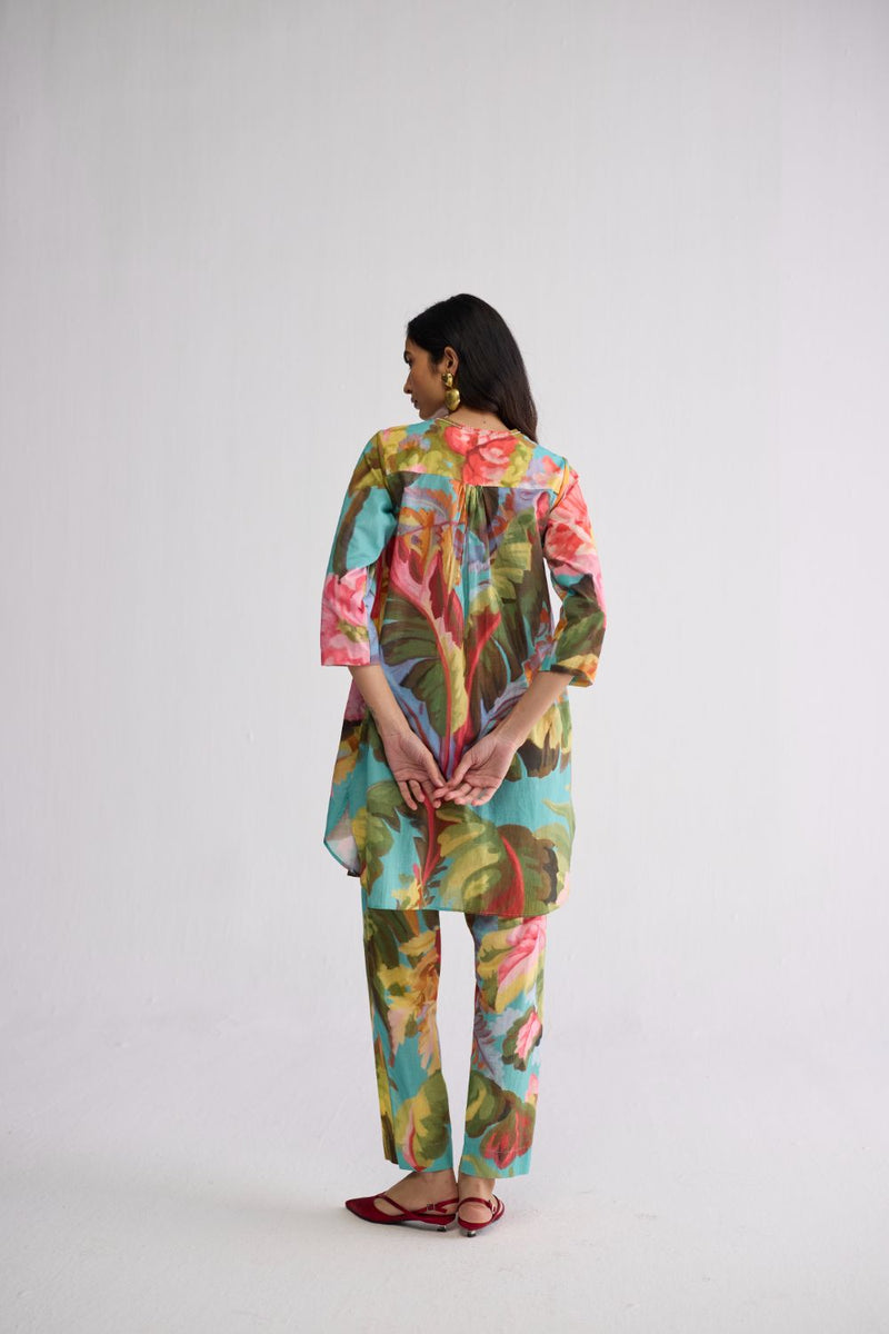 CAMPARI SHORT KURTA SET cotton cambric kurta/kurta set by YAM in multicolor for women Worldwide