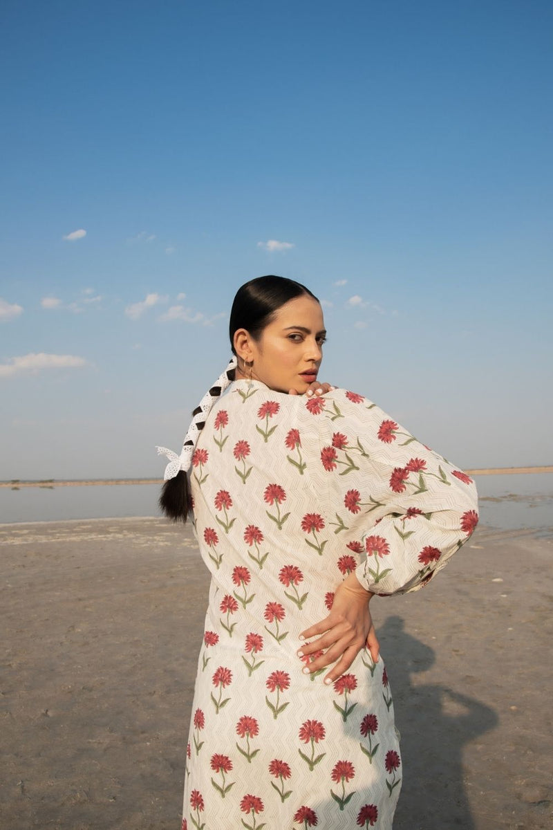 Carnations Kurta Set Kurta Sets by Marche for women Worldwide
