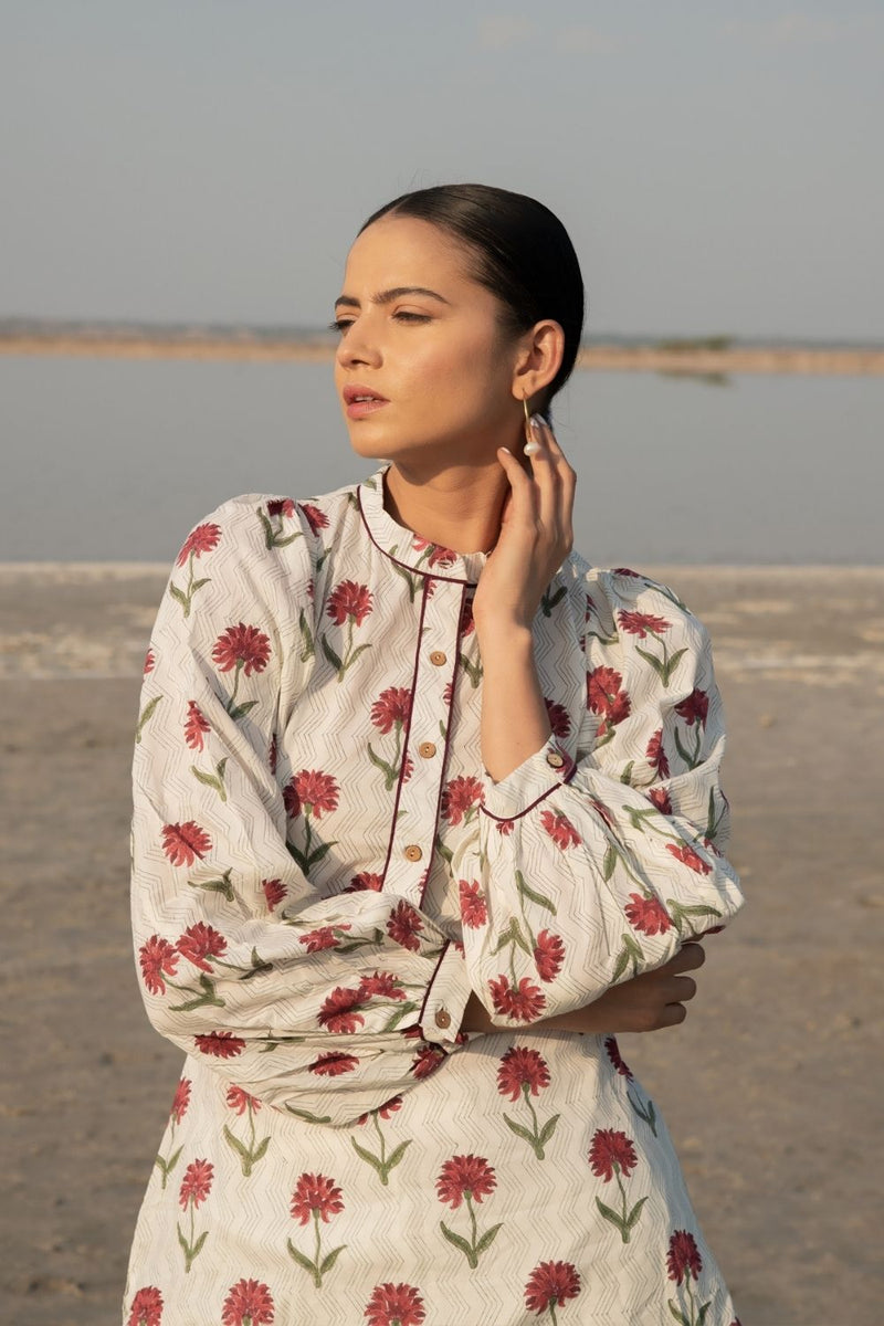 Carnations Kurta Set Kurta Sets by Marche for women Worldwide