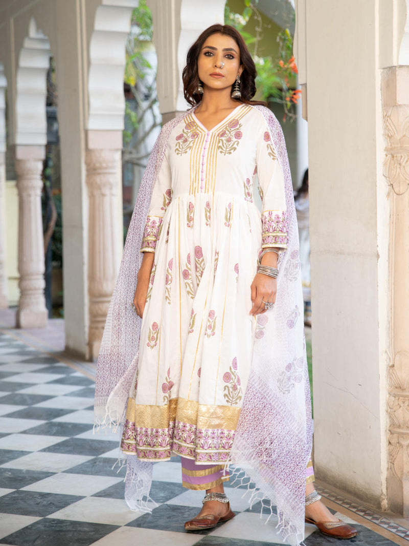 Chaand tahira Firoza Kurta Sets by Maison Shefali for women Worldwide