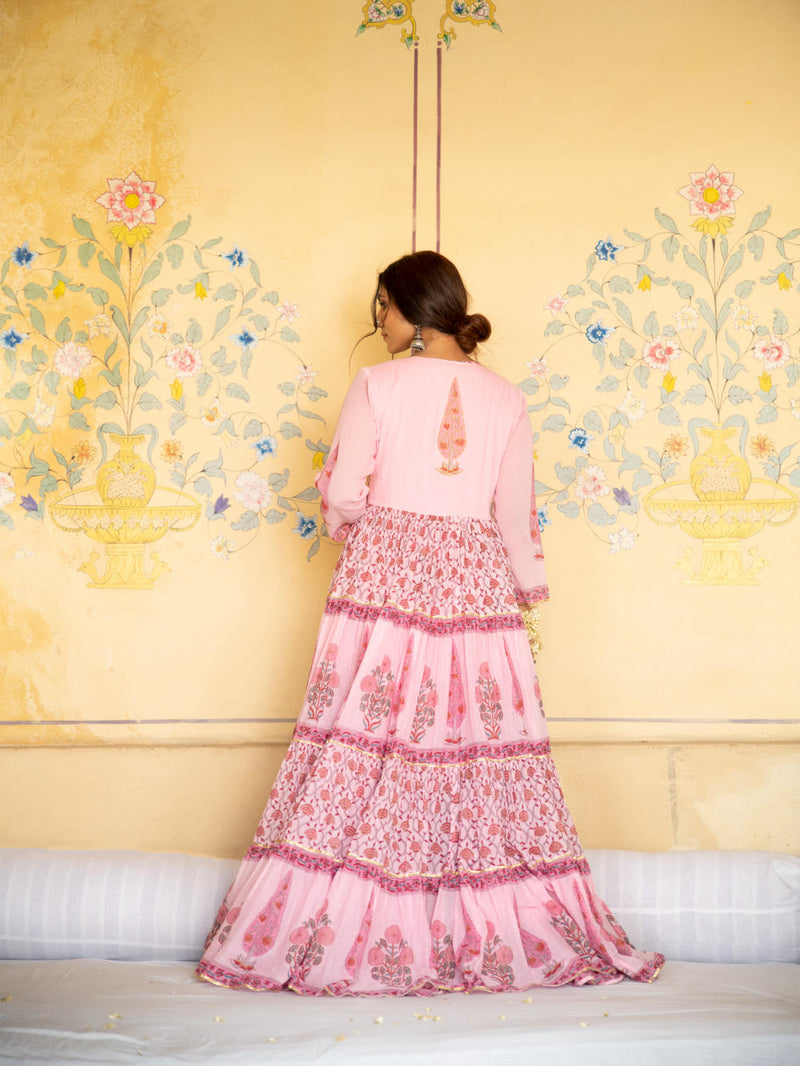 Chandni Gulaab mughal baagh jacket set Kurta Sets by Maison Shefali for women Worldwide