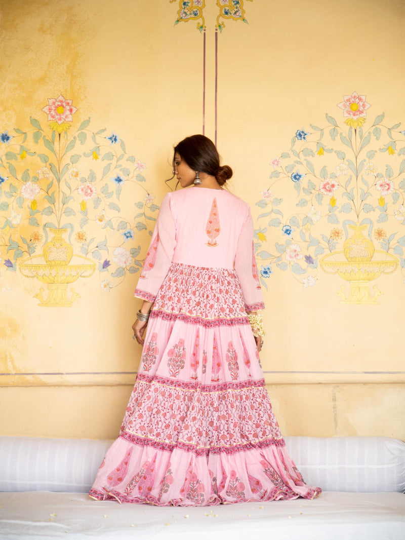 Chandni Gulaab mughal baagh jacket set Kurta Sets by Maison Shefali for women Worldwide