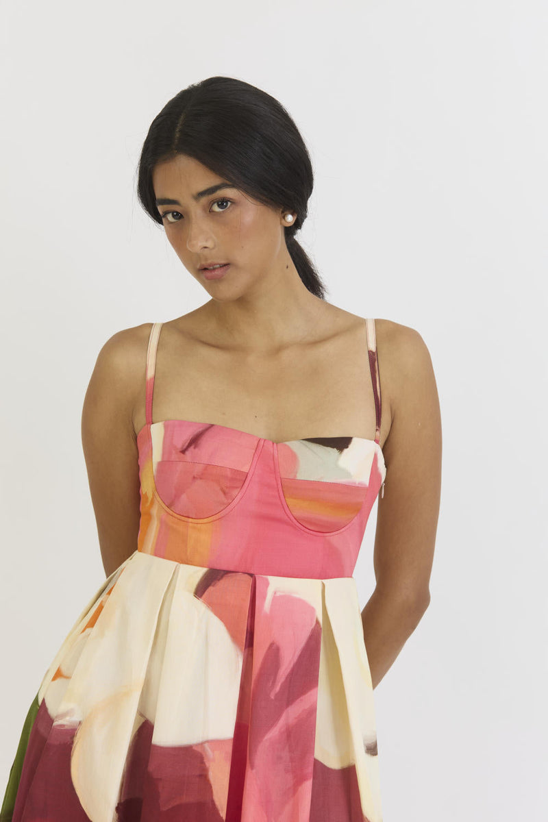 CHERRY BRALETTE DRESS satin by Yam in multi color for women Worldwide