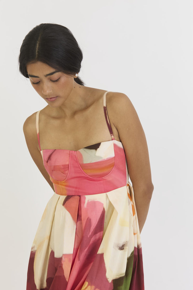 CHERRY BRALETTE DRESS satin by Yam in multi color for women Worldwide