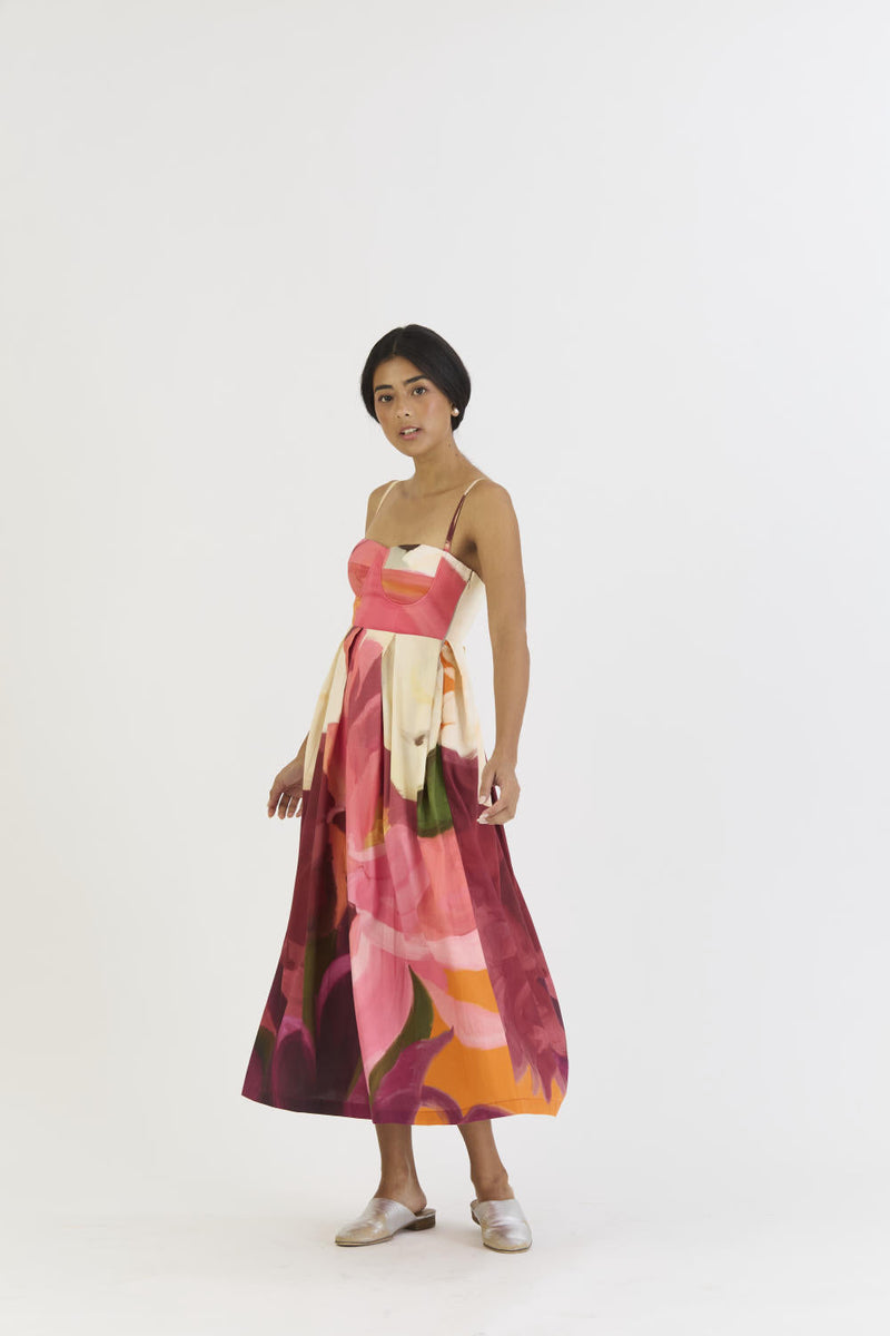 CHERRY BRALETTE DRESS satin by Yam in multi color for women Worldwide