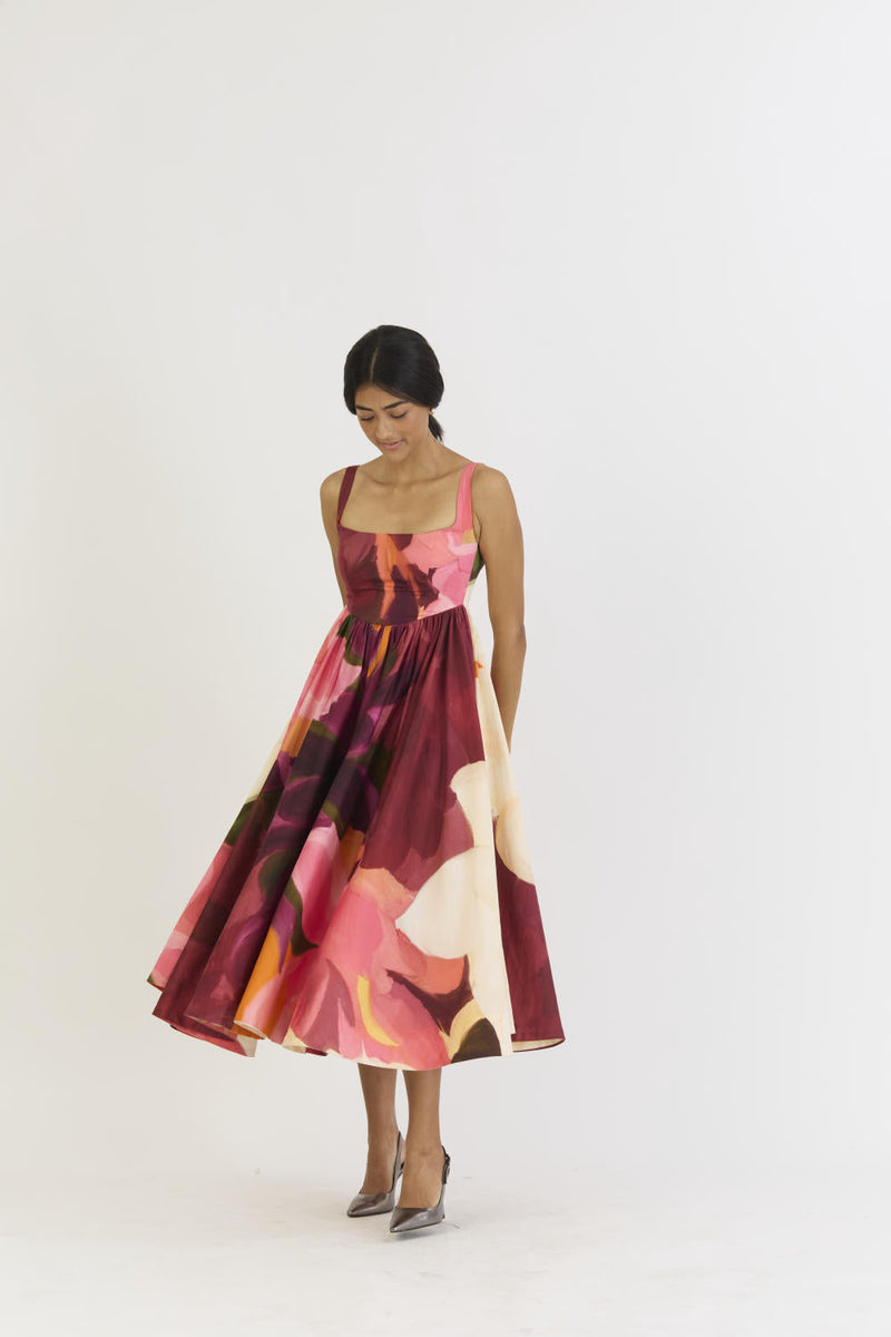 CHERRY DRESS satin by Yam in multi color for women Worldwide