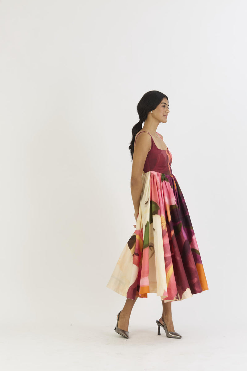 CHERRY DRESS satin by Yam in multi color for women Worldwide