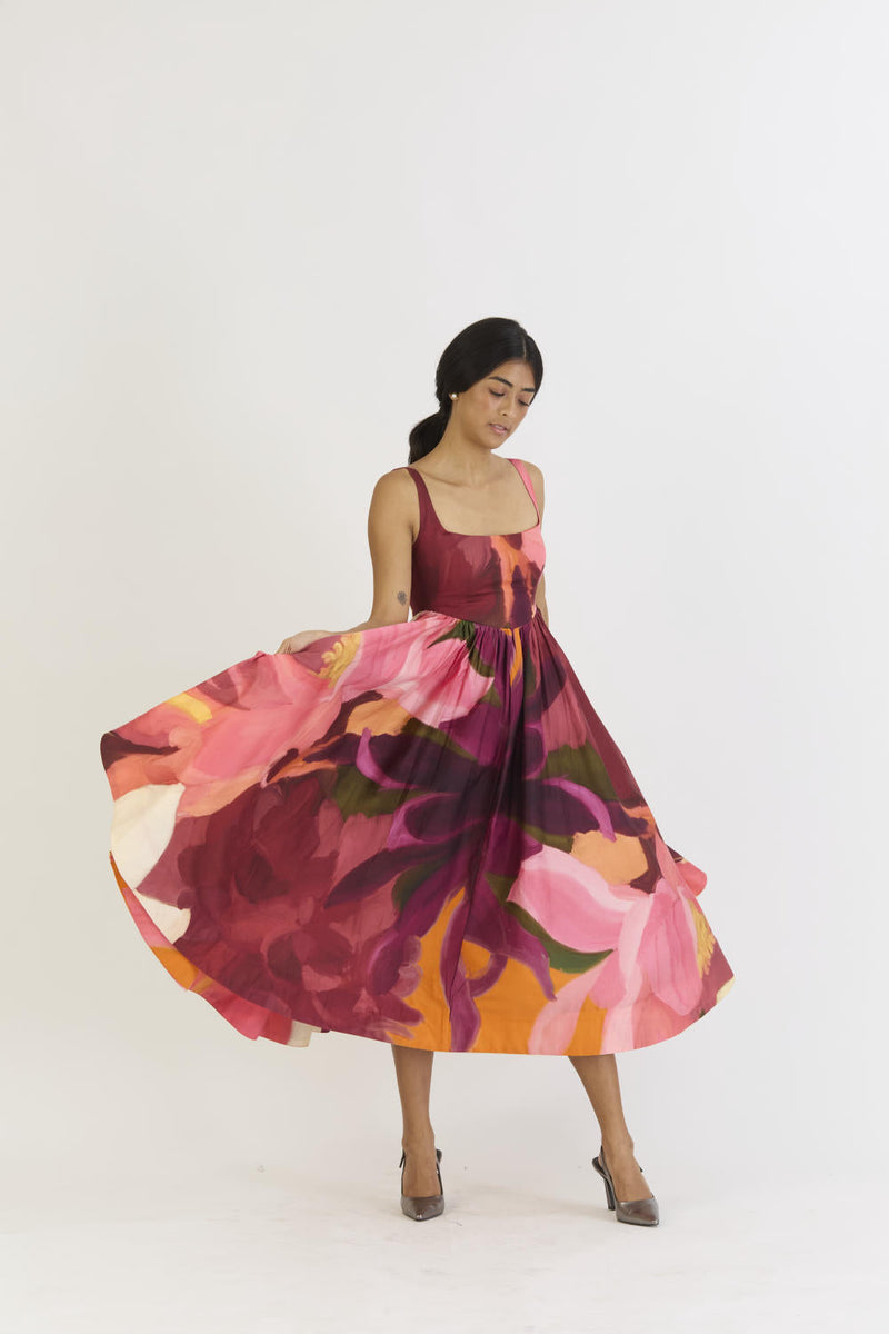 CHERRY DRESS satin by Yam in multi color for women Worldwide