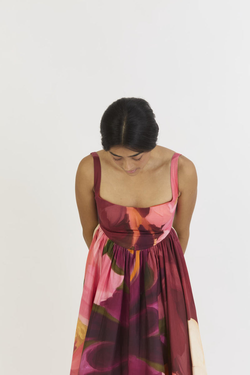 CHERRY DRESS satin by Yam in multi color for women Worldwide