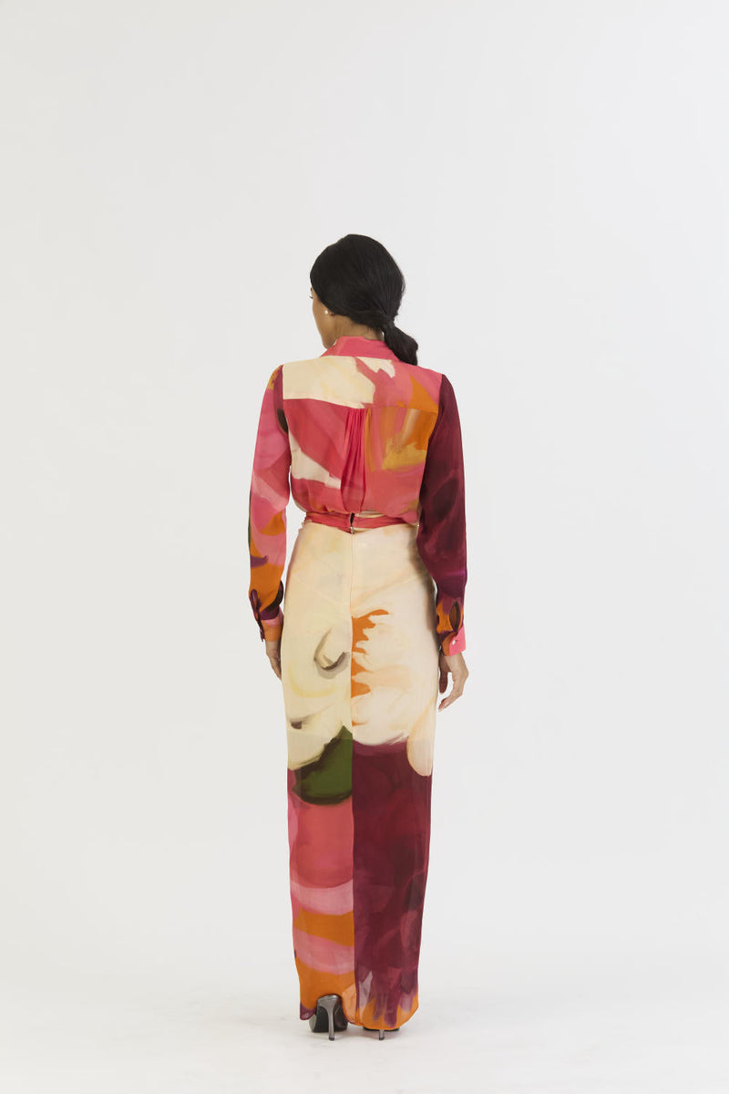 CHERRY SHIRT AND SKIRT SET mul by Yam in multi color for women Worldwide