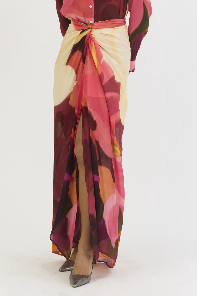 CHERRY SHIRT AND SKIRT SET mul by Yam in multi color for women Worldwide