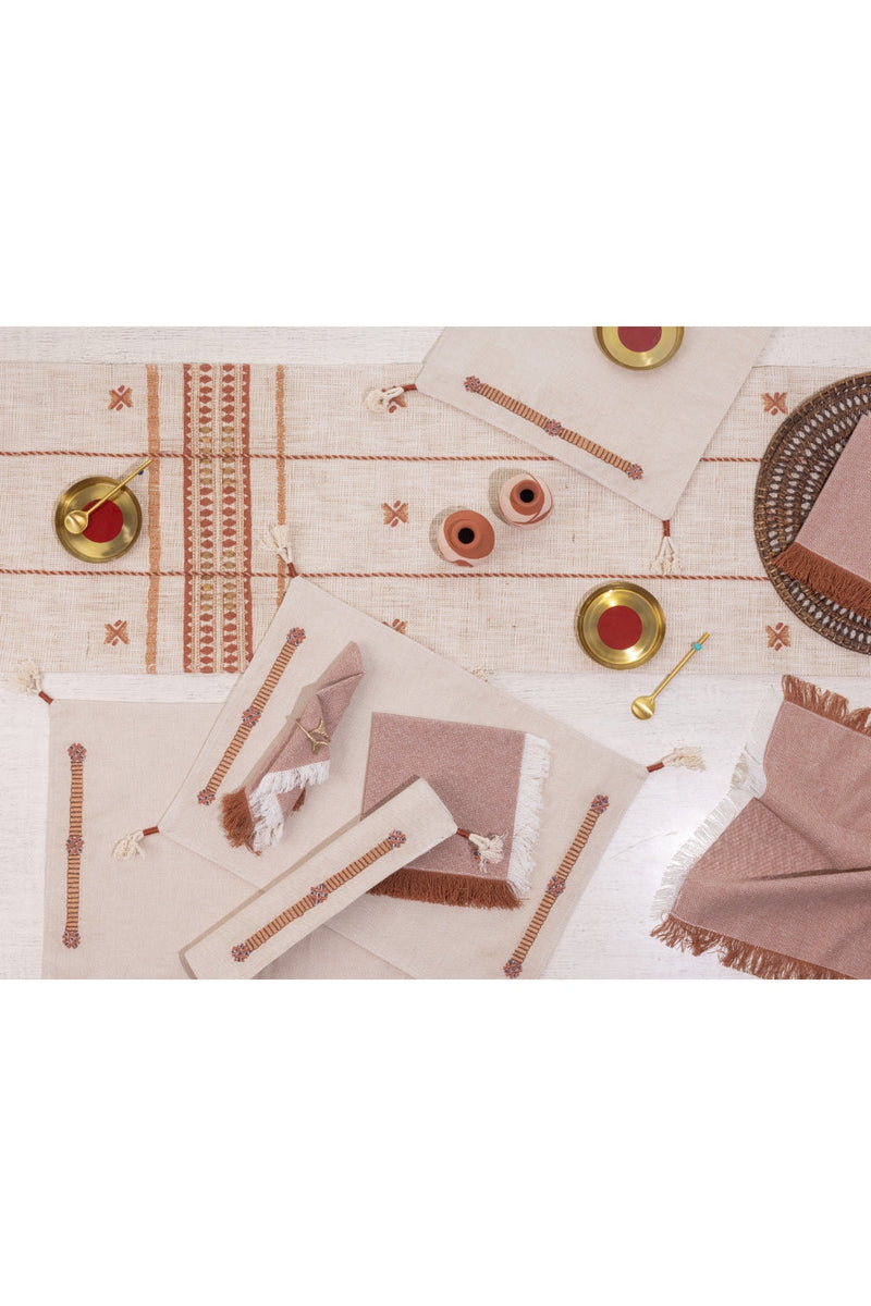 Chestnut Table Runner linen by Gado Living for Worldwide