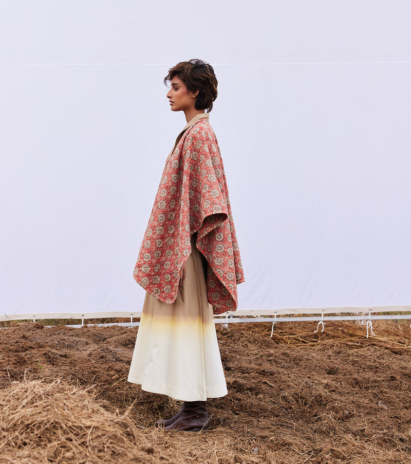 Cider cape cotton by Khara Kapas in red for women Worldwide
