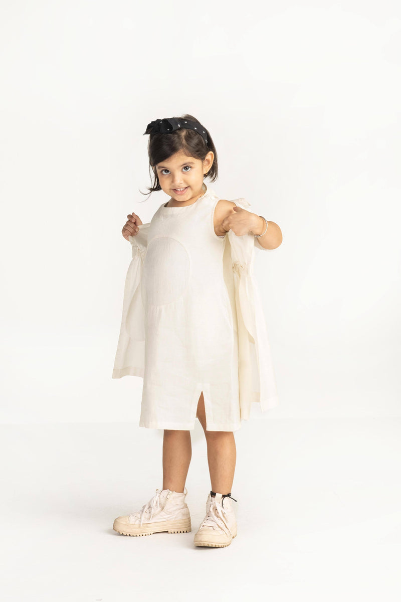 Circle Dress- Ivory Kids THREE Kids 