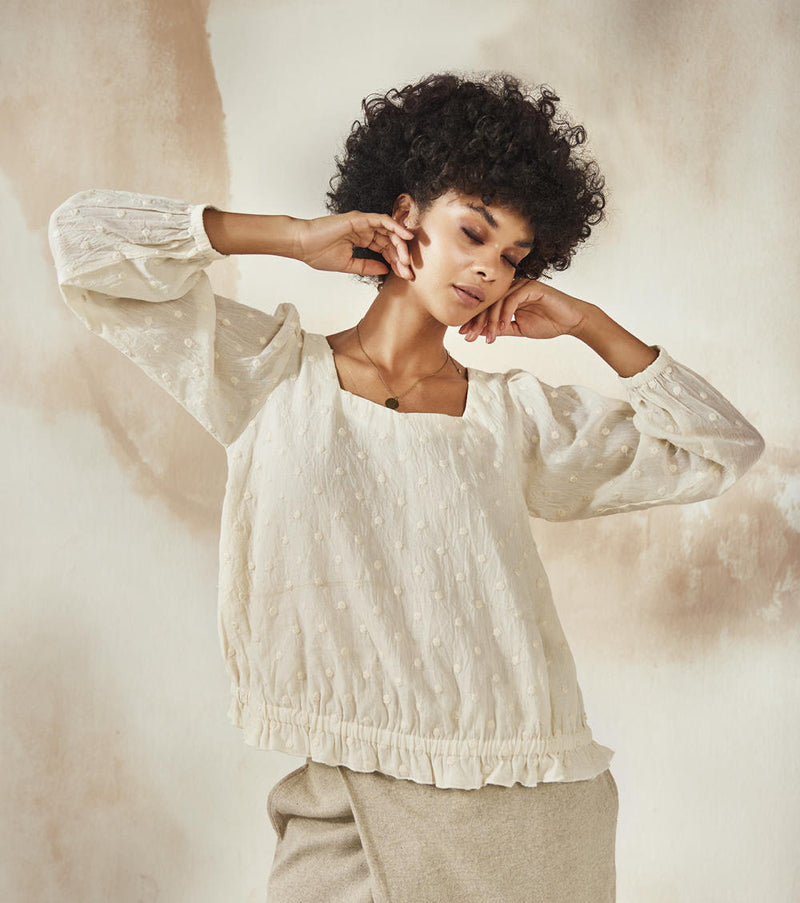 Cloud Candy Top Top & Tunics by Khara Kapas in white for women Worldwide
