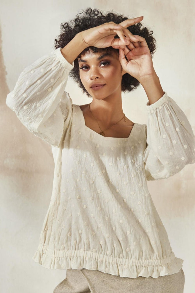 Cloud Candy Top Top & Tunics by Khara Kapas in white for women Worldwide