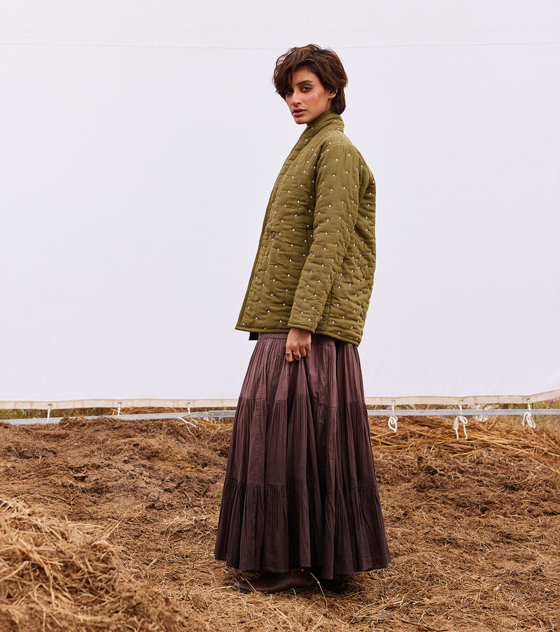 Clove jacket cotton by Khara Kapas in green for women Worldwide