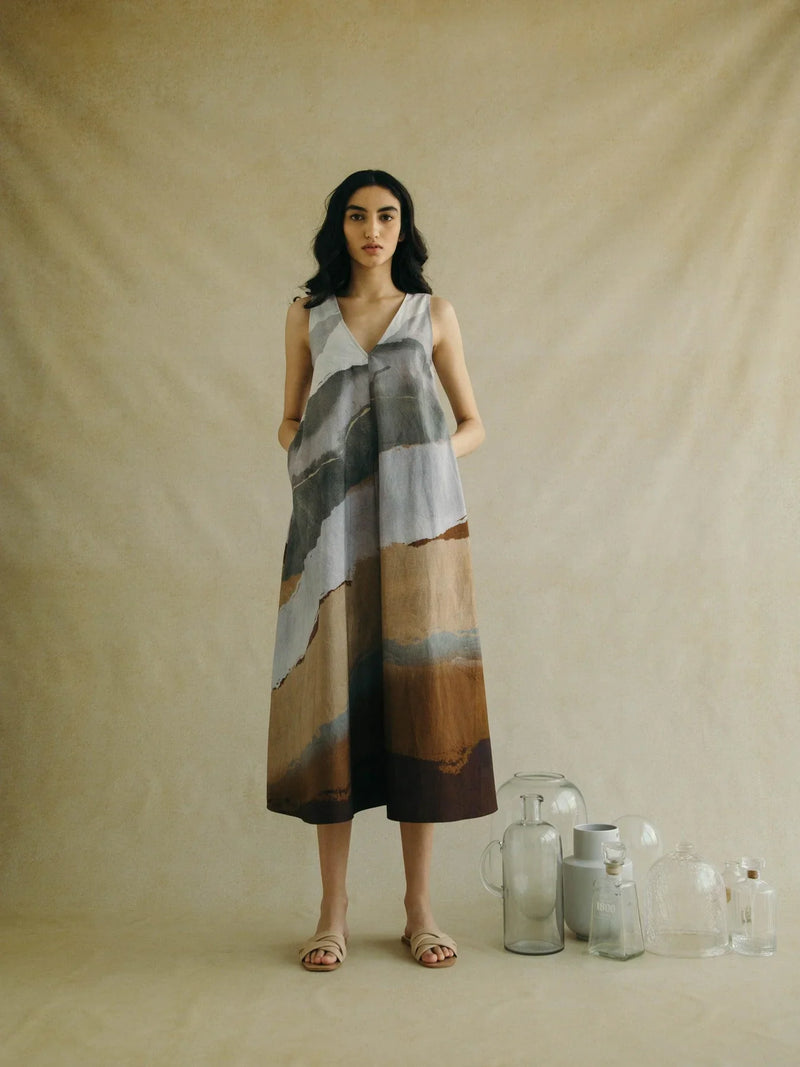 Ravine Dress - Dawn Print poplin by CORD for women Worldwide