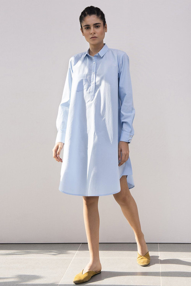 Cornflower A-Line Dress Dress by Khara Kapas for women Worldwide