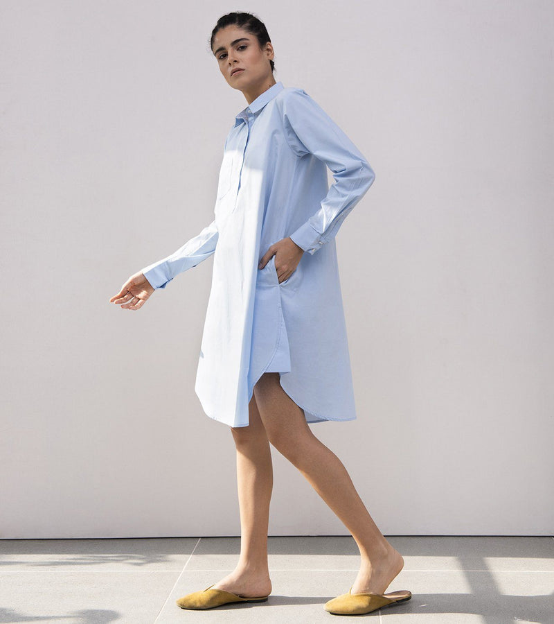 Cornflower A-Line Dress Dress by Khara Kapas for women Worldwide