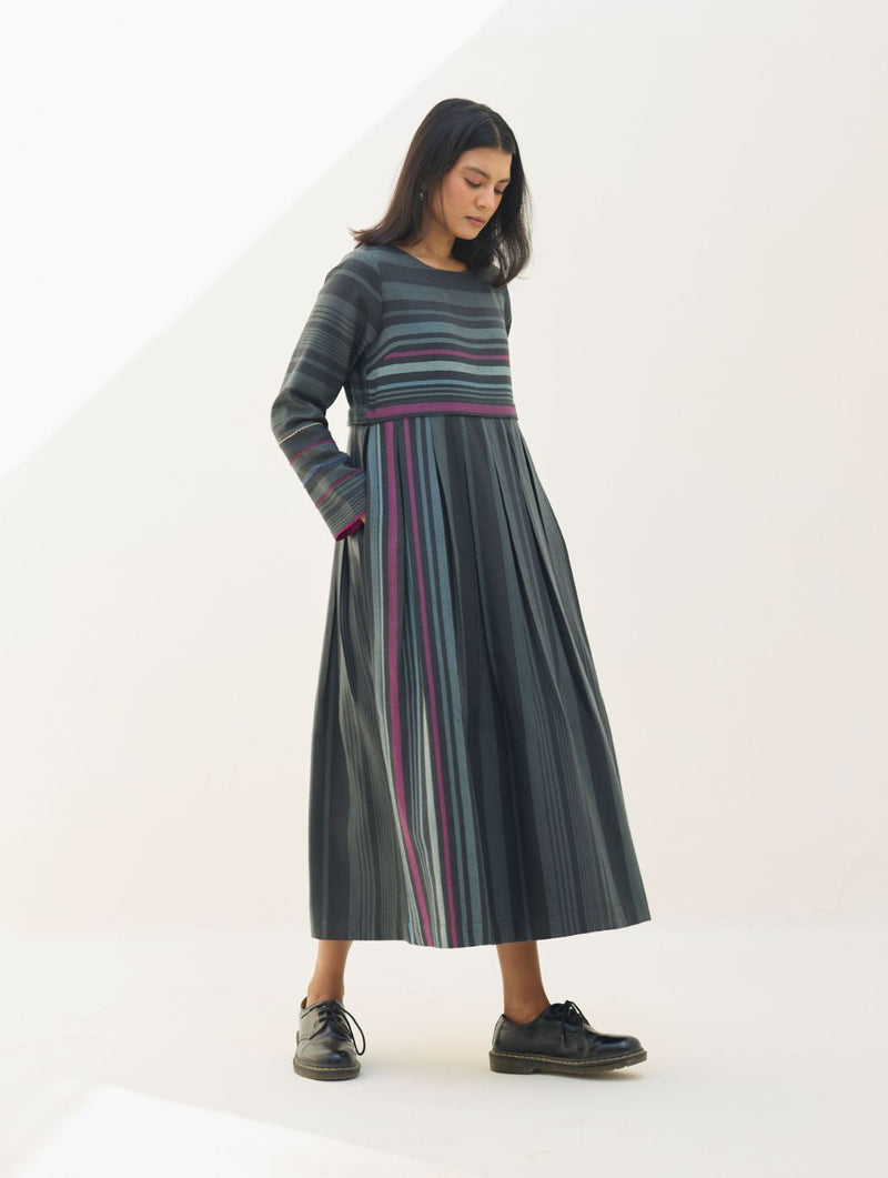 Fiona Merino Wool Co-ord Set - Charcoal by Manan in charcoal color for women Worldwide