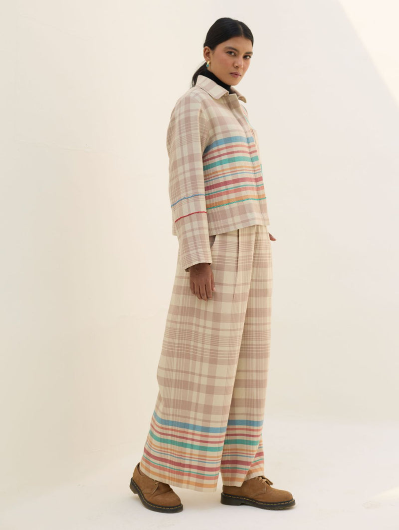 Noelle Merino Wool Co-ord Set - Beige by Manan in beige color for women Worldwide