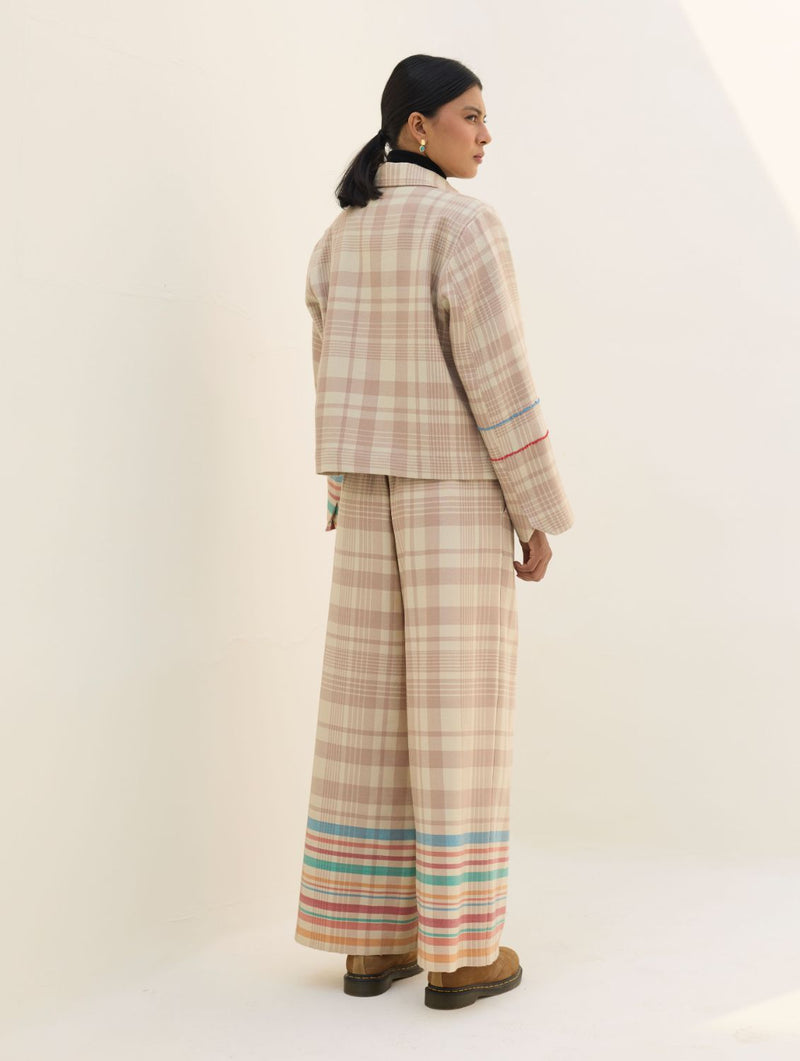 Noelle Merino Wool Co-ord Set - Beige by Manan in beige color for women Worldwide