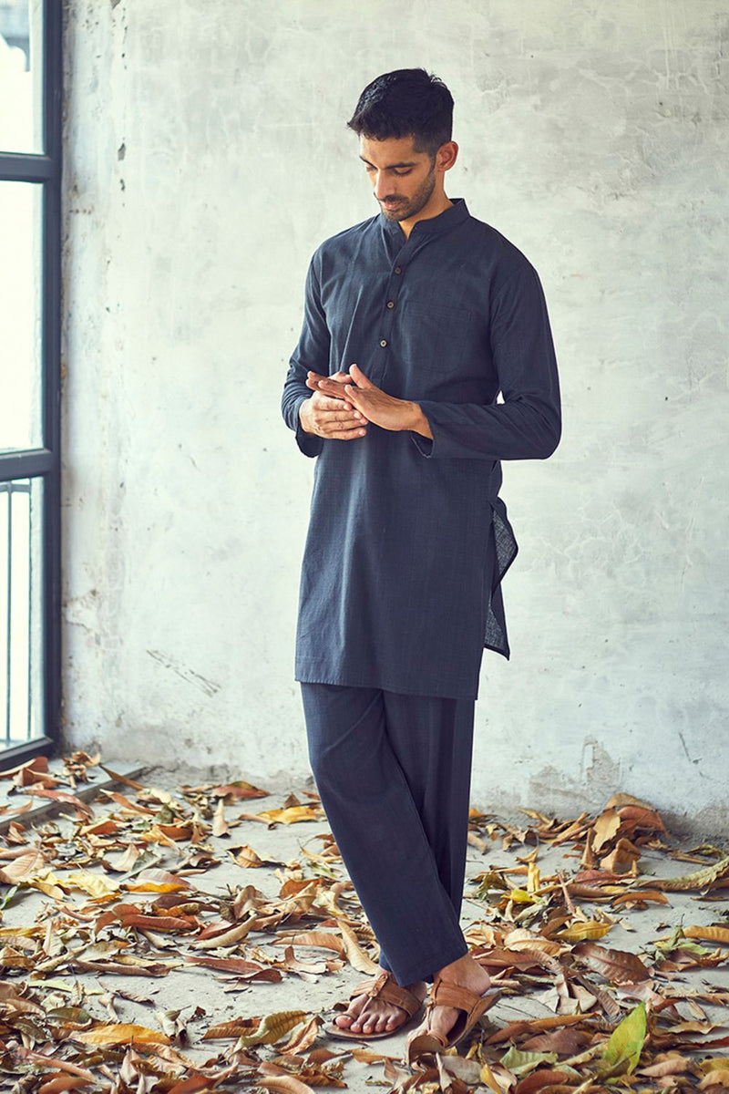 Dark night kurta set Men Khara Kapas Men