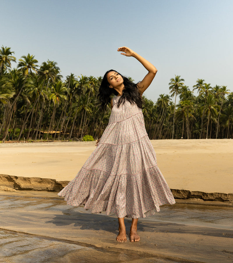 Daytone bonsai Dress by Khara Kapas for women Worldwide