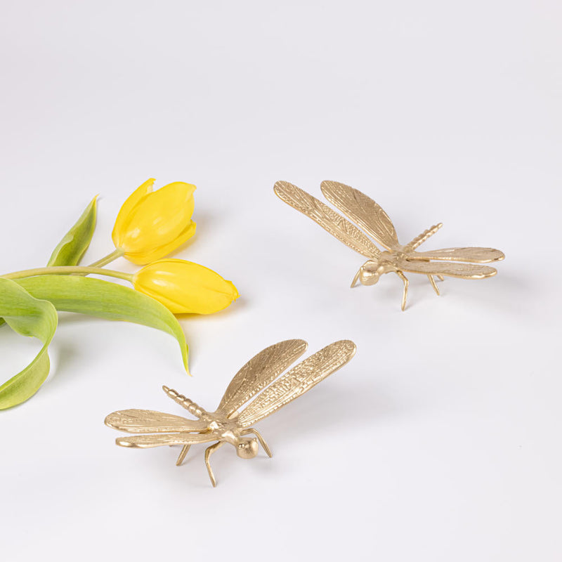 Decorative Brass Dragonfly linen by Gado Living for Worldwide