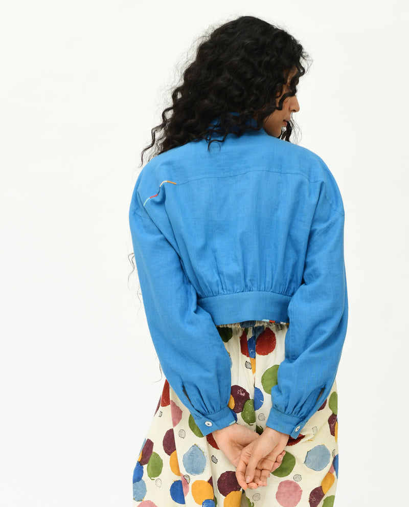 DEEP SPACE CROP JACKET Jackets & Overlays by Rias for women Worldwide