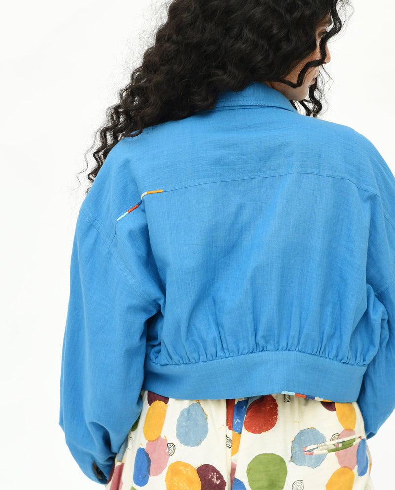 DEEP SPACE CROP JACKET Jackets & Overlays by Rias for women Worldwide