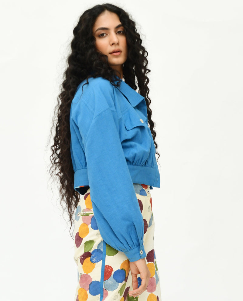 DEEP SPACE CROP JACKET Jackets & Overlays by Rias for women Worldwide