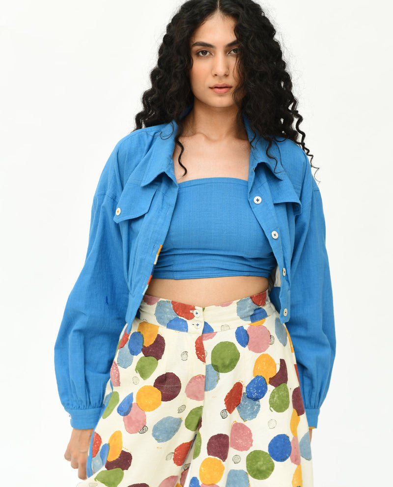 DEEP SPACE CROP JACKET Jackets & Overlays by Rias for women Worldwide
