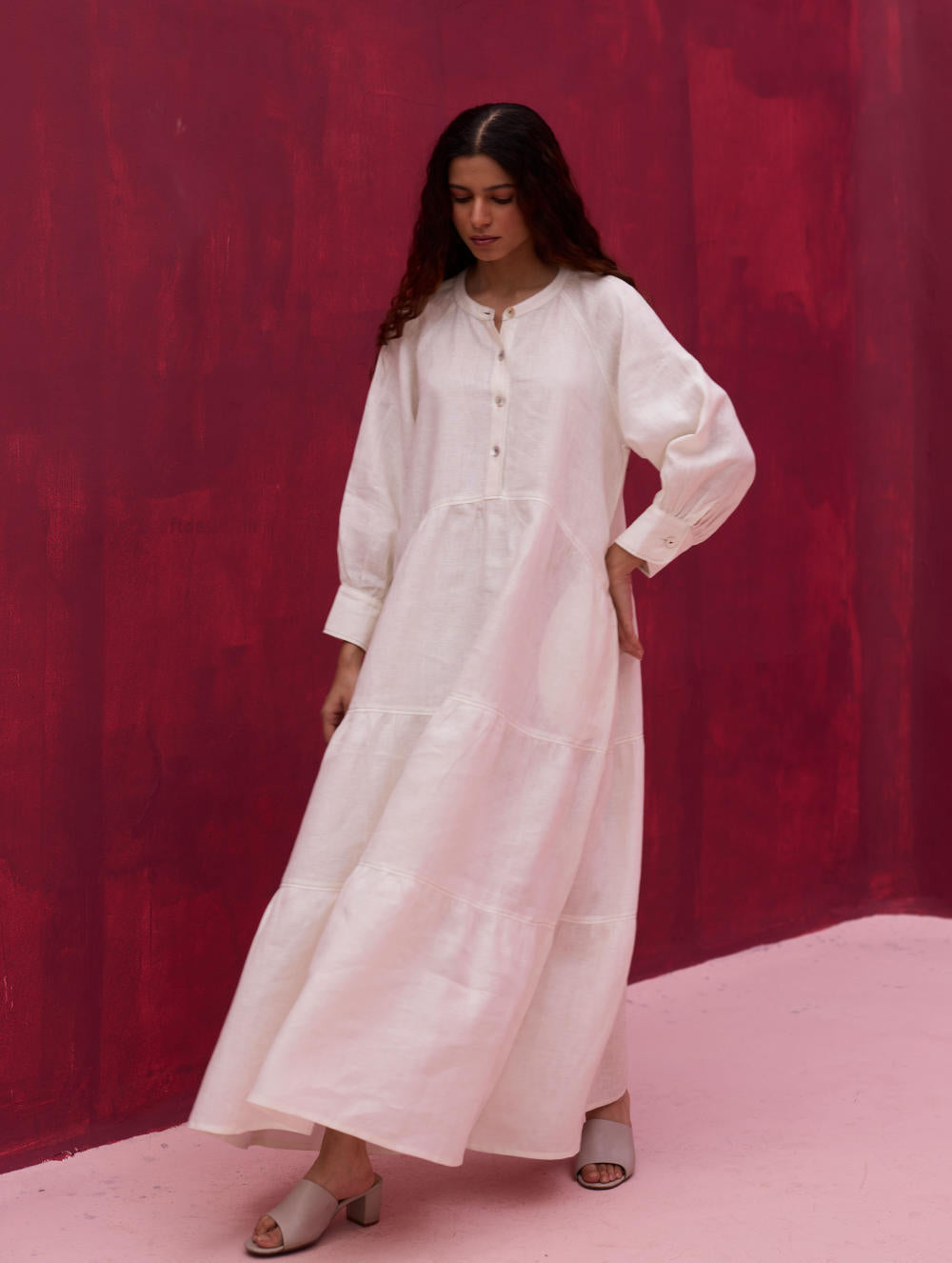 Shiri Linen Dress - Ivory