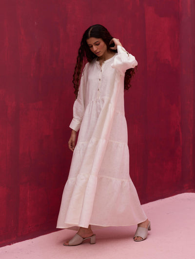 Shiri Linen Dress - Ivory