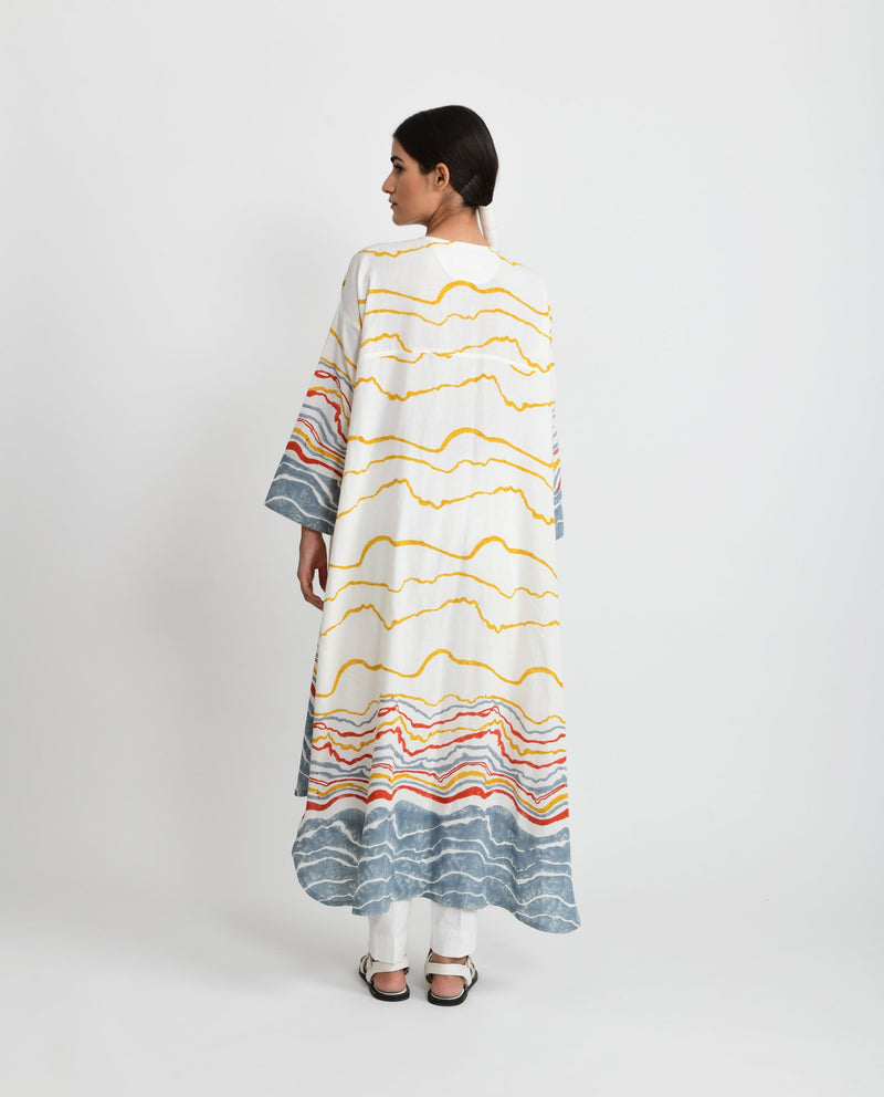 EARTH FOSSIL SIDE OPEN KURTA by Rias for women Worldwide