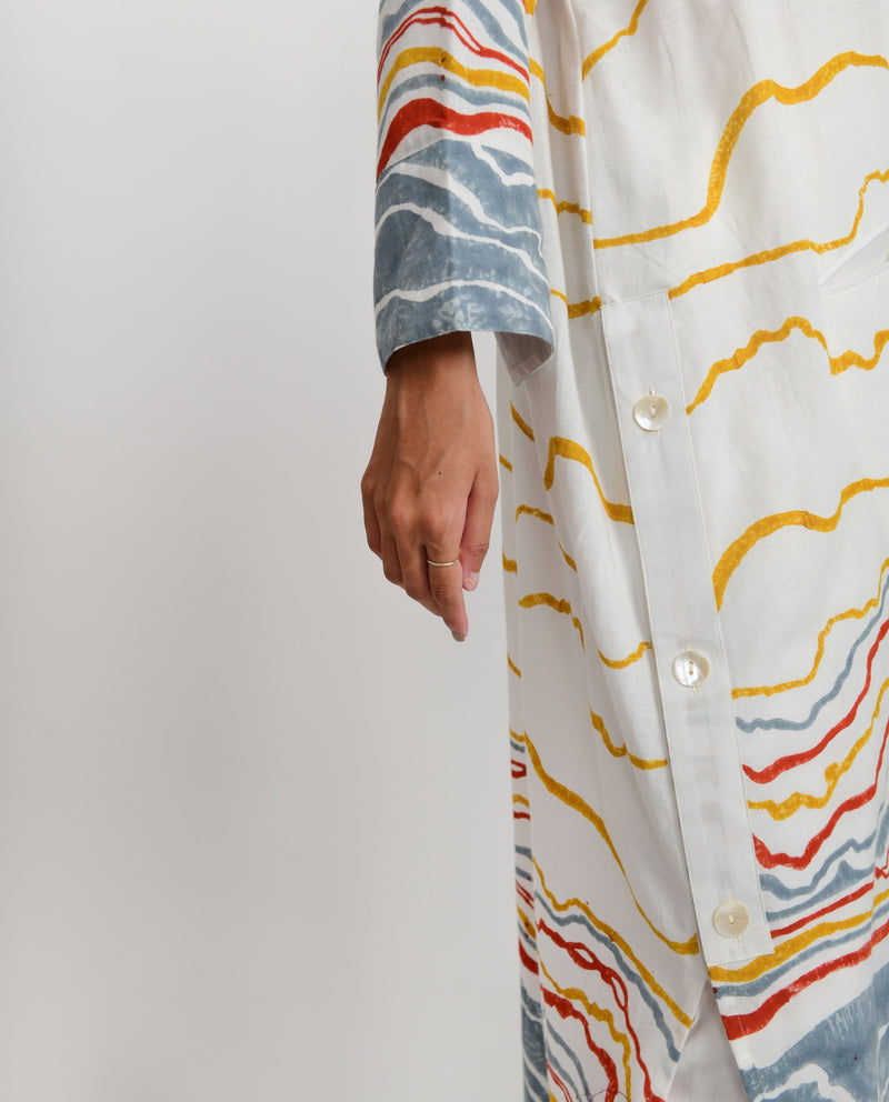 EARTH FOSSIL SIDE OPEN KURTA by Rias for women Worldwide